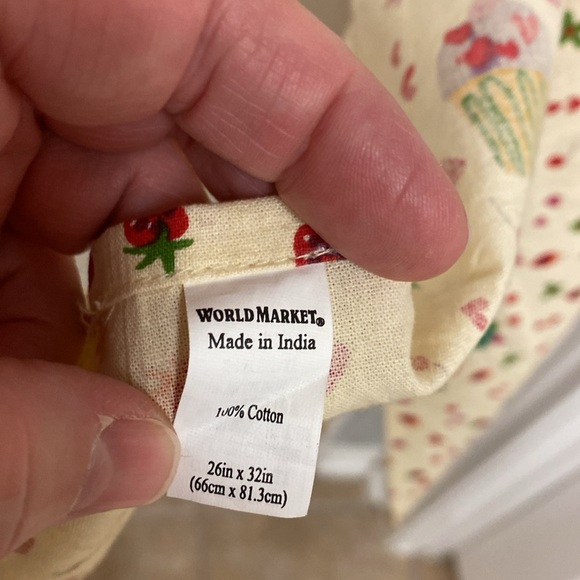 ' Cream and Pink Apron from world market - Picture 5 of 5